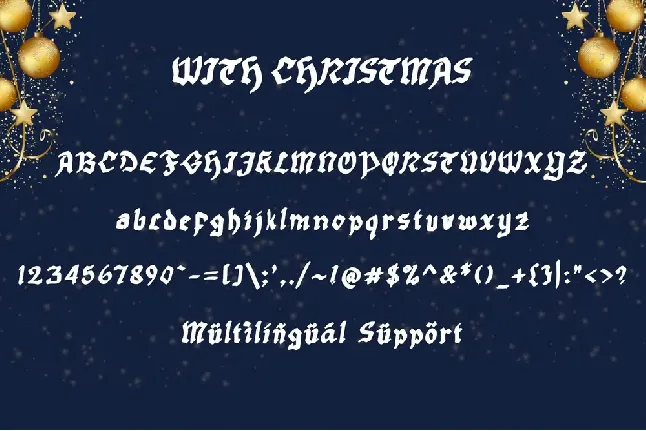 With Christmas Personal font