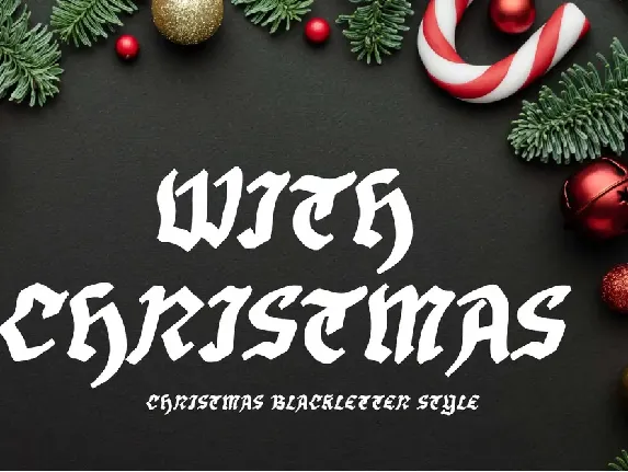 With Christmas Personal font