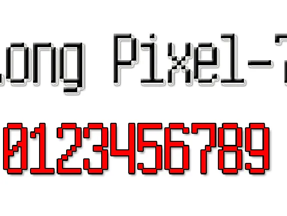 Long Pixel-7 font