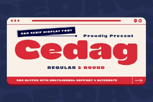 Cedag font