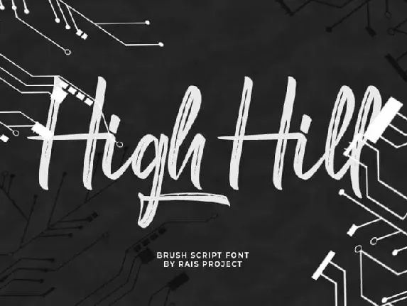 High Hill Brush font