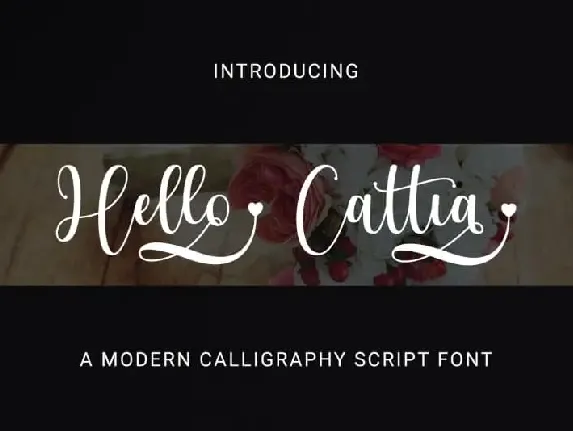 Hello Cattia Calligraphy font