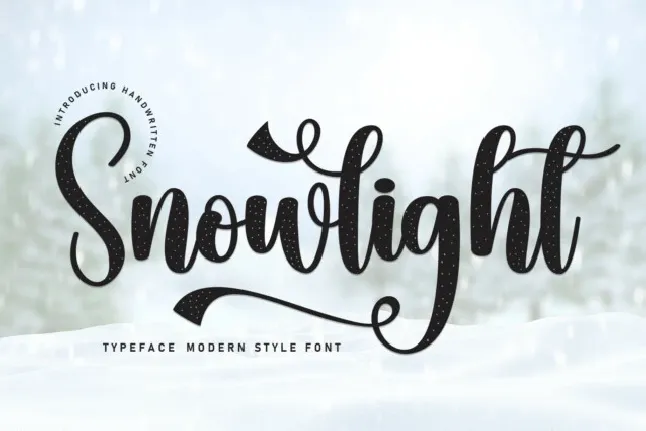 Snowlight Script Typeface font