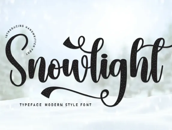 Snowlight Script Typeface font