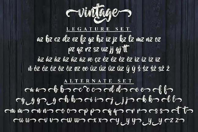 Vintage Black font