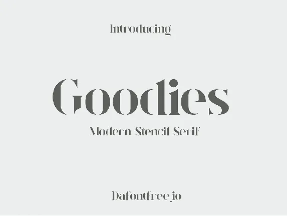 Goodies font