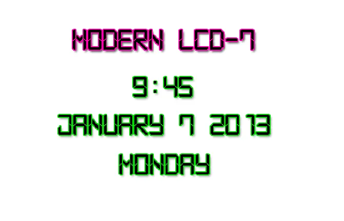 Modern LCD-7 font