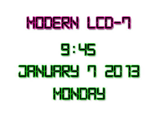 Modern LCD-7 font