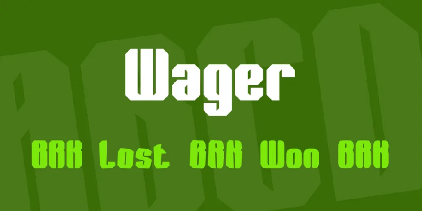 Wager font