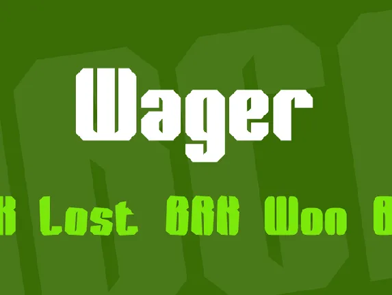 Wager font