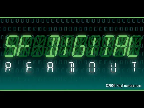 SF Digital Readout font