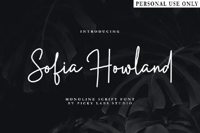 Sofia Howland font