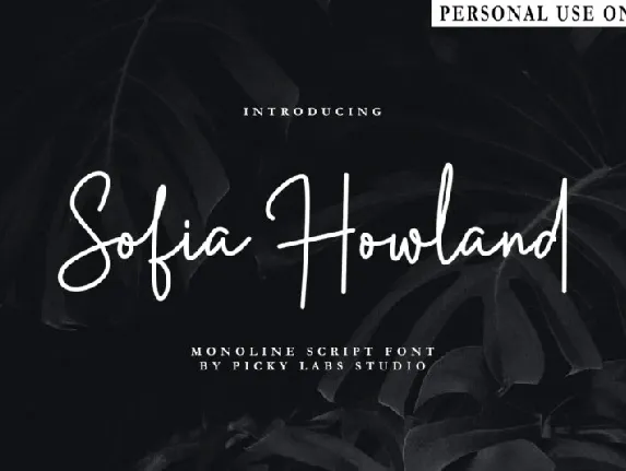 Sofia Howland font