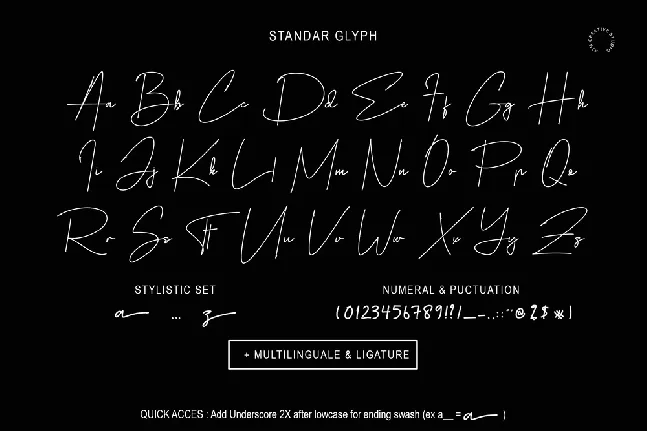 Renadar Signature font