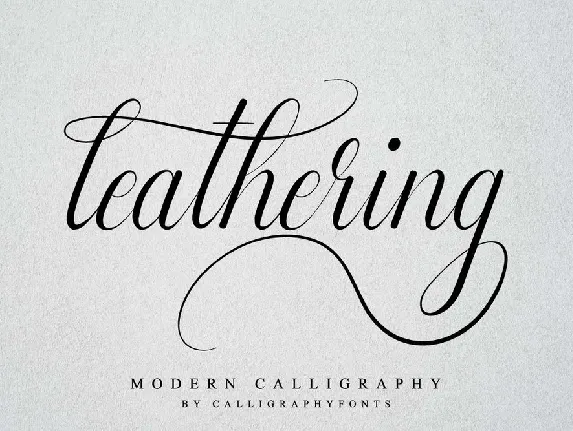 Leathering font