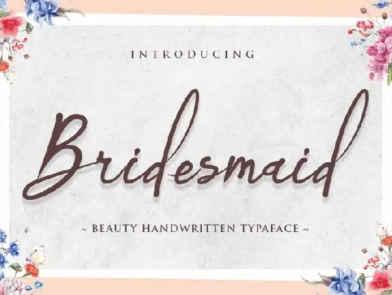 Bridesmaid font