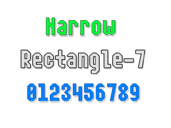 Narrow Rectangle-7 font