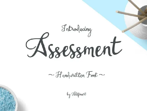 Assessment Calligraphy font