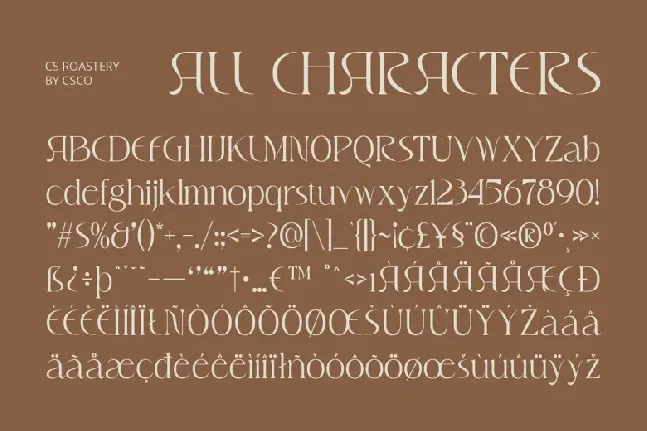 CS Roastery font