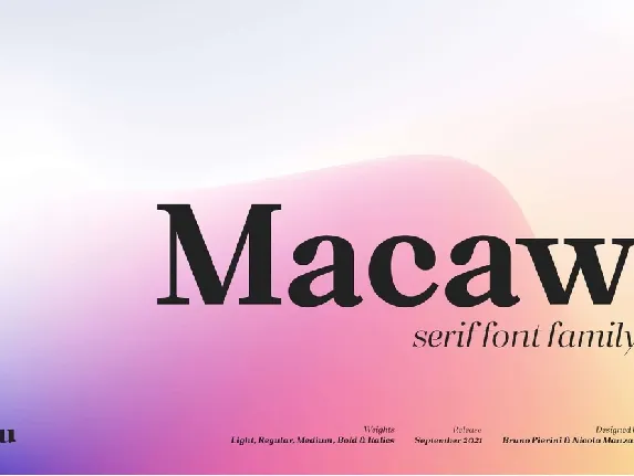 Macaw Family font