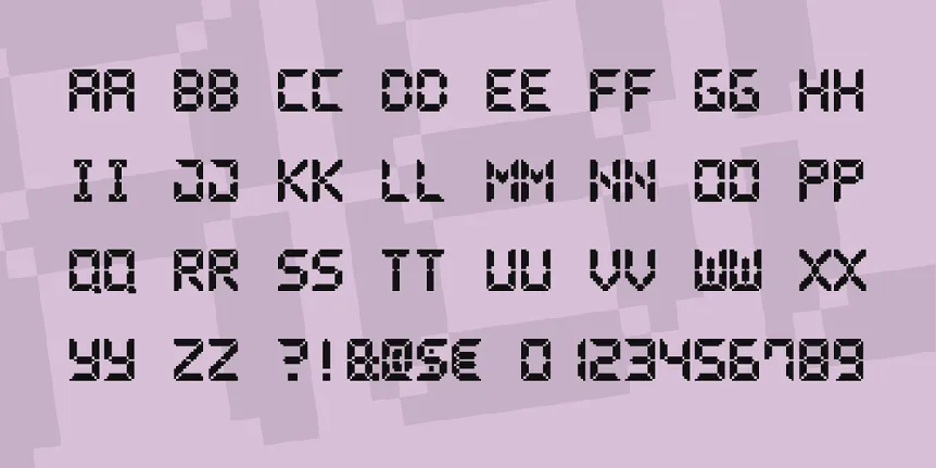 Pixel LCD7 font