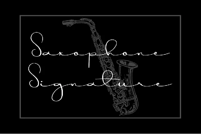 Saxophone Signature font