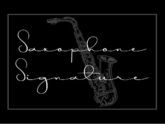 Saxophone Signature font