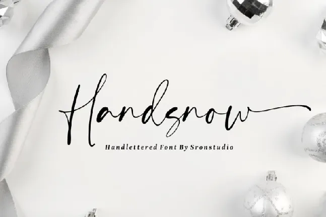 Handsnow Handlettered font