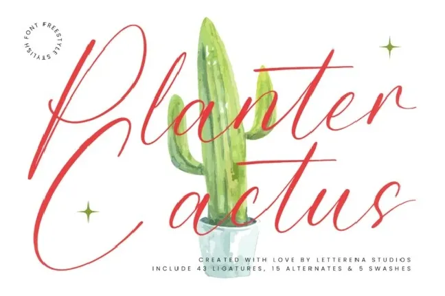 Planter Cactus font