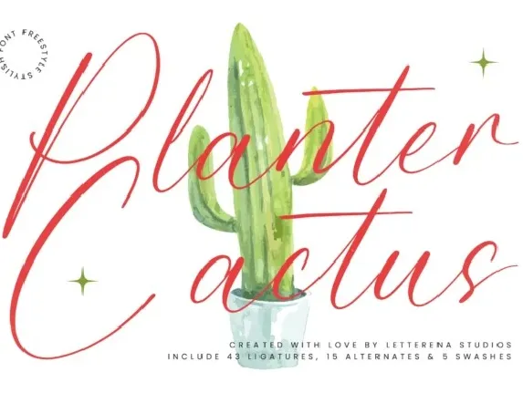 Planter Cactus font