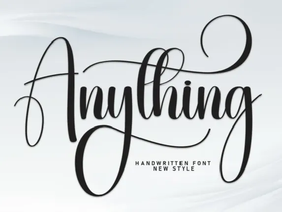 Anything Calligraphy font