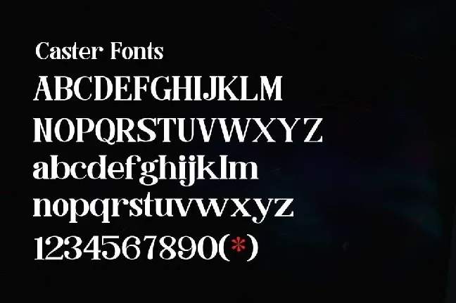 Caster font