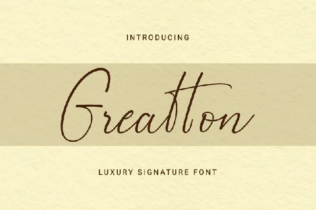 Greatton Demo font