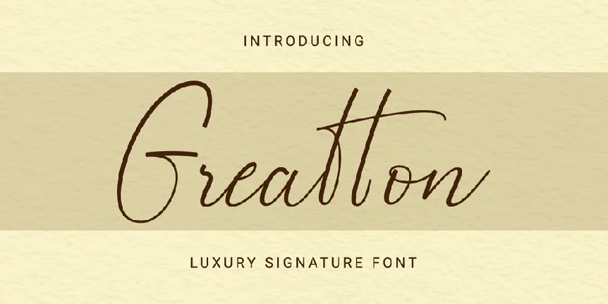 Greatton Demo font