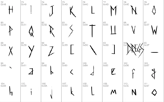 DREGS font