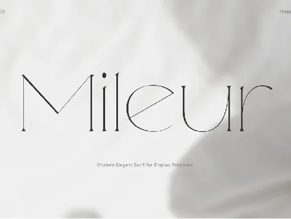 Mileur font