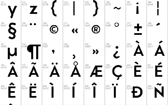 Zeronero font