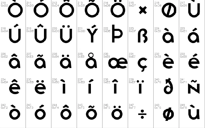 Zeronero font