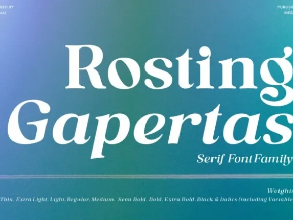 Rosting Gapertas font