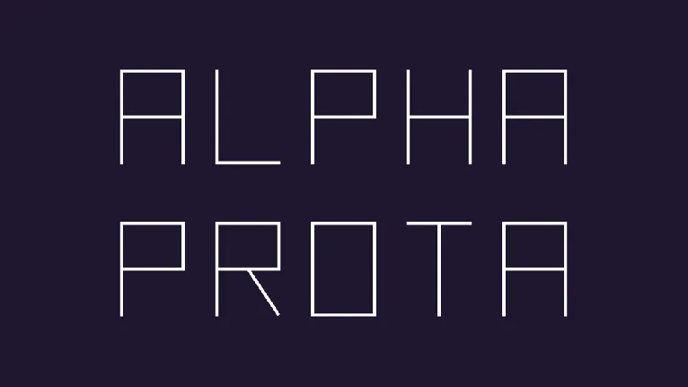 Alpha Prota font