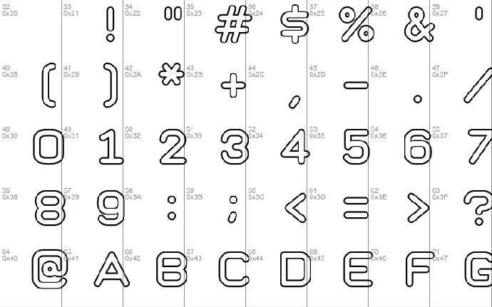 Taurus Mono Outline font