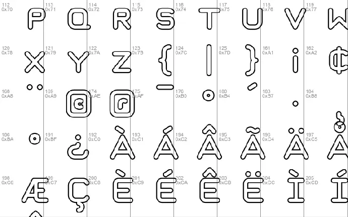 Taurus Mono Outline font