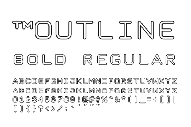 Taurus Mono Outline font