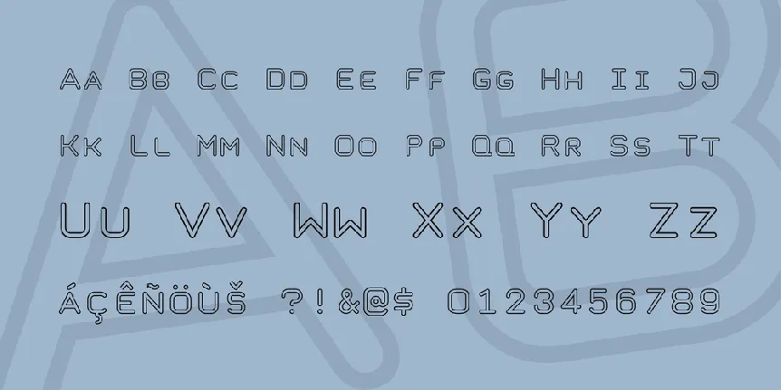 Taurus Mono Outline font