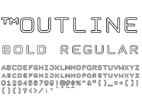 Taurus Mono Outline font