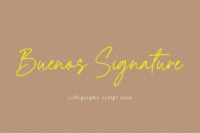 Buenos Signature font