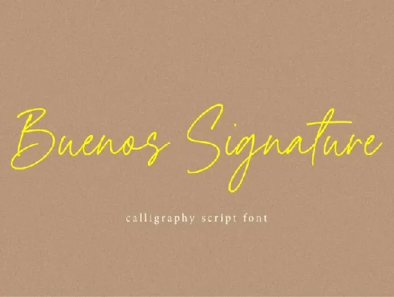 Buenos Signature font