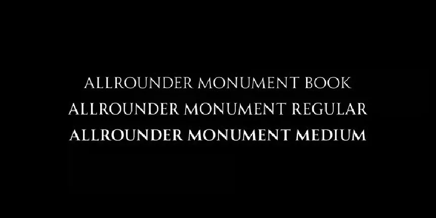 Allrounder Monument Family font