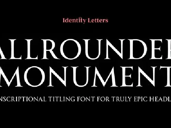 Allrounder Monument Family font