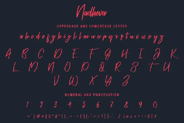 Nadheva Modern Calligraphy font